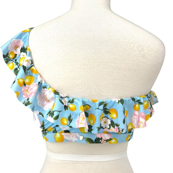 Victoria's Secret Lemon Ruffle One Shoulder Bikini Top NWT Sz Large - Picture 2 of 11